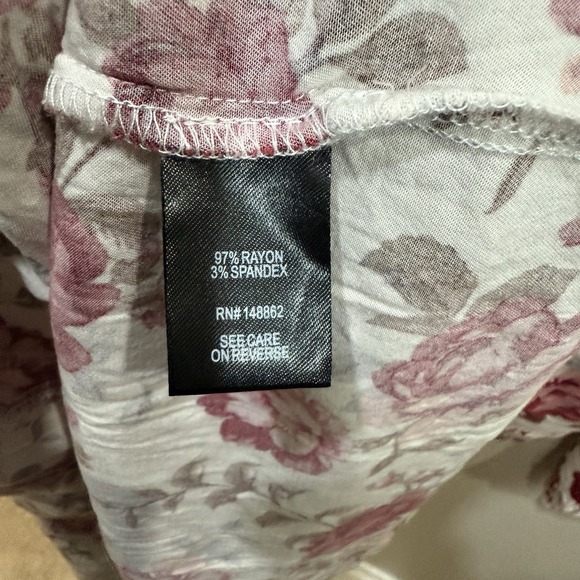 Torrid Dress Womens 4X Red Ivory Floral Skater Challis Fairy CottageCore - Picture 7 of 10